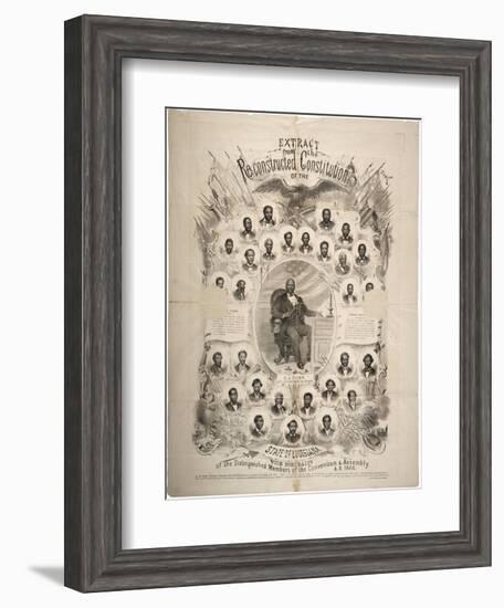 Extract from the Reconstructed Constitution of the State of Louisiana, 1868-null-Framed Giclee Print