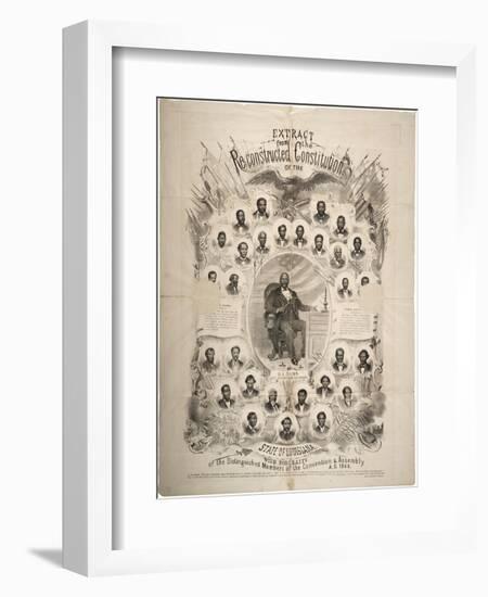 Extract from the Reconstructed Constitution of the State of Louisiana, 1868-null-Framed Giclee Print