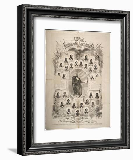 Extract from the Reconstructed Constitution of the State of Louisiana, 1868-null-Framed Giclee Print