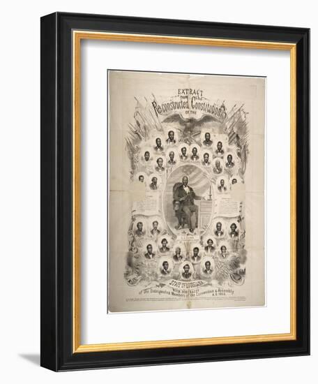 Extract from the Reconstructed Constitution of the State of Louisiana, 1868-null-Framed Giclee Print