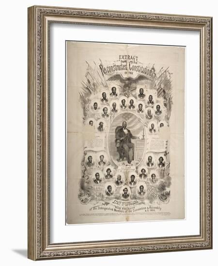 Extract from the Reconstructed Constitution of the State of Louisiana, 1868-null-Framed Giclee Print