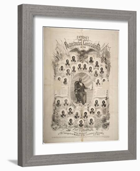 Extract from the Reconstructed Constitution of the State of Louisiana, 1868-null-Framed Giclee Print