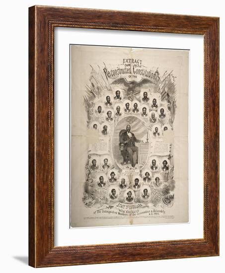 Extract from the Reconstructed Constitution of the State of Louisiana, 1868-null-Framed Giclee Print