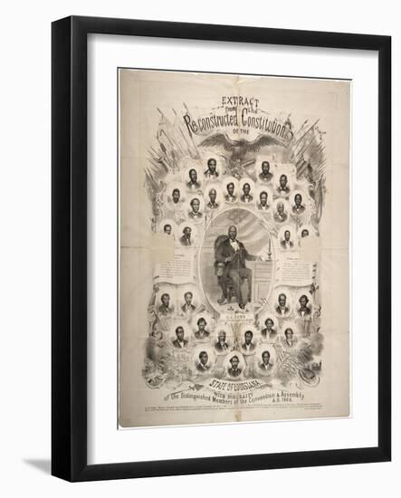 Extract from the Reconstructed Constitution of the State of Louisiana, 1868-null-Framed Giclee Print