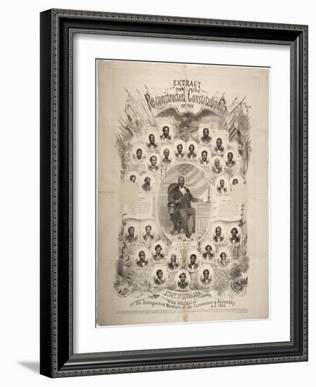 Extract from the Reconstructed Constitution of the State of Louisiana, 1868-null-Framed Giclee Print