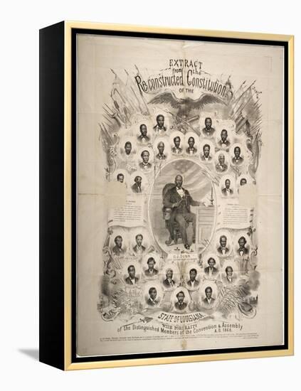 Extract from the Reconstructed Constitution of the State of Louisiana, 1868-null-Framed Premier Image Canvas