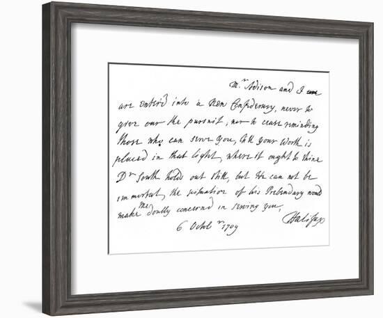 Extract of a Letter from Lord Halifax to Dean Swift, with Promises of Promotion, 1709-Charles Montague-Framed Giclee Print