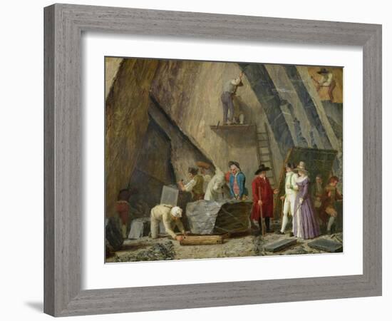 Extracting Sainte-Anne Marble from a Quarry-Leonard Defrance-Framed Giclee Print