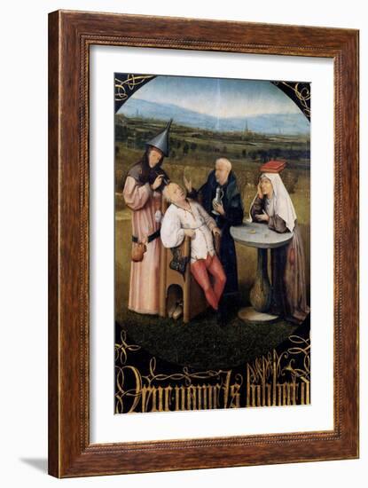 Extraction of the Stone of Madness-Hieronymus Bosch-Framed Art Print