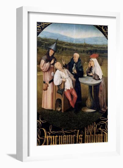 Extraction of the Stone of Madness-Hieronymus Bosch-Framed Art Print