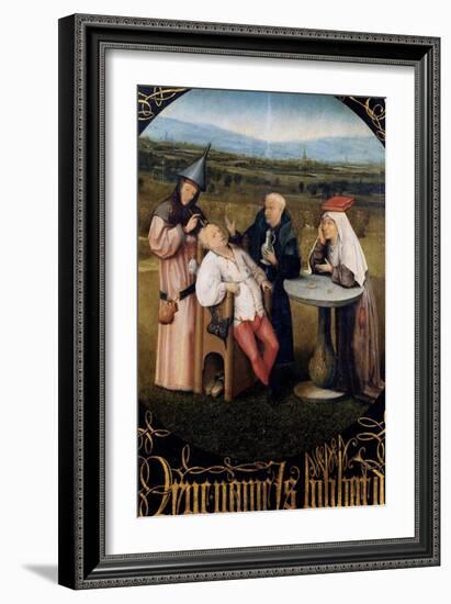 Extraction of the Stone of Madness-Hieronymus Bosch-Framed Art Print