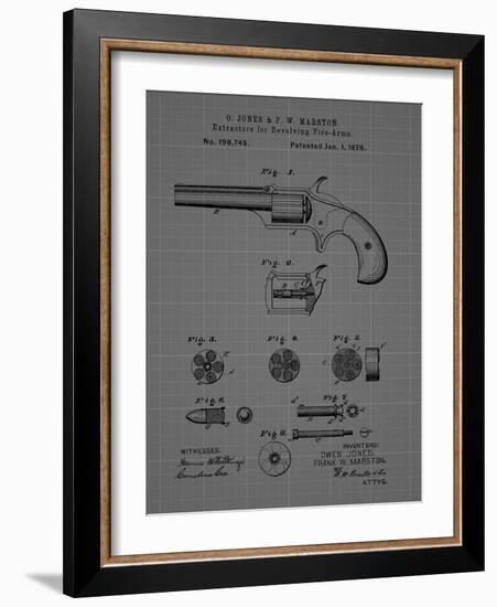 Extractors for Revolving Firearms, 1878- Blue-Dan Sproul-Framed Art Print