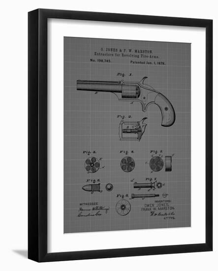 Extractors for Revolving Firearms, 1878- Blue-Dan Sproul-Framed Art Print