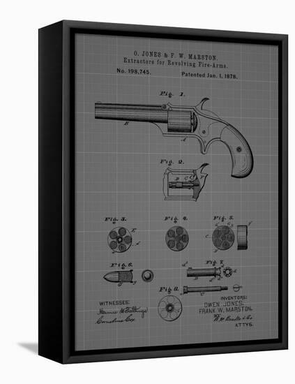 Extractors for Revolving Firearms, 1878- Blue-Dan Sproul-Framed Stretched Canvas