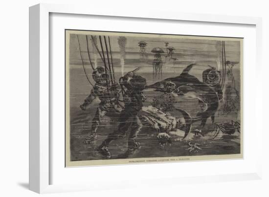 Extraordinary Submarine Adventure with a Sword-Fish-null-Framed Giclee Print