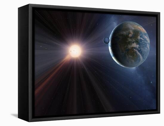 Extrasolar Planet Gliese 581c, Artwork-Detlev Van Ravenswaay-Framed Premier Image Canvas