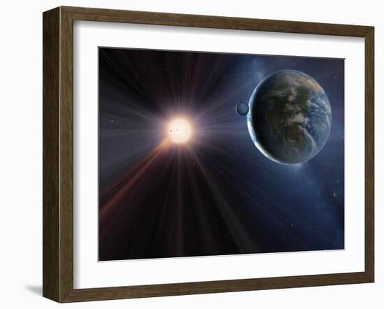 Extrasolar Planet Gliese 581c, Artwork-Detlev Van Ravenswaay-Framed Photographic Print