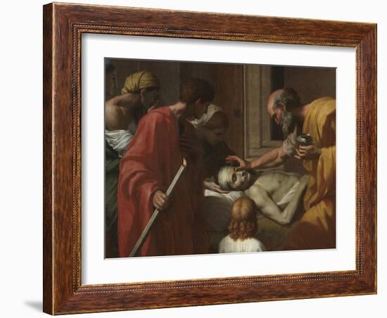 Extreme Unction, from the 'Seven Sacraments', 1638-40-Nicolas Poussin-Framed Giclee Print