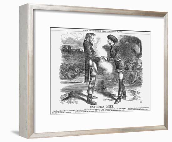 Extremes Meet, 1863-John Tenniel-Framed Giclee Print