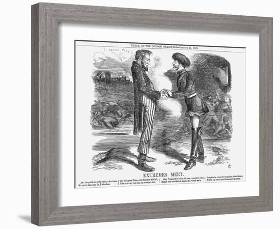 Extremes Meet, 1863-John Tenniel-Framed Giclee Print