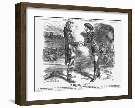 Extremes Meet, 1863-John Tenniel-Framed Giclee Print