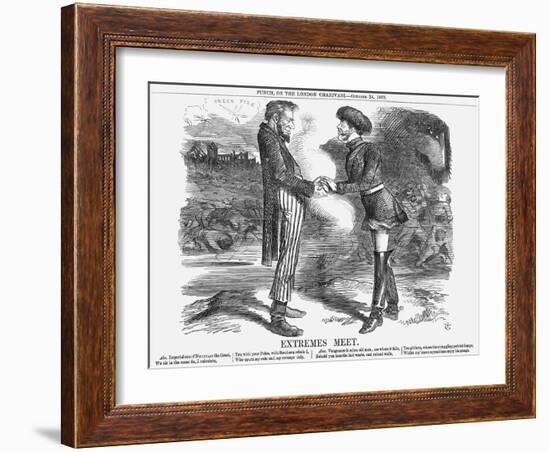 Extremes Meet, 1863-John Tenniel-Framed Giclee Print