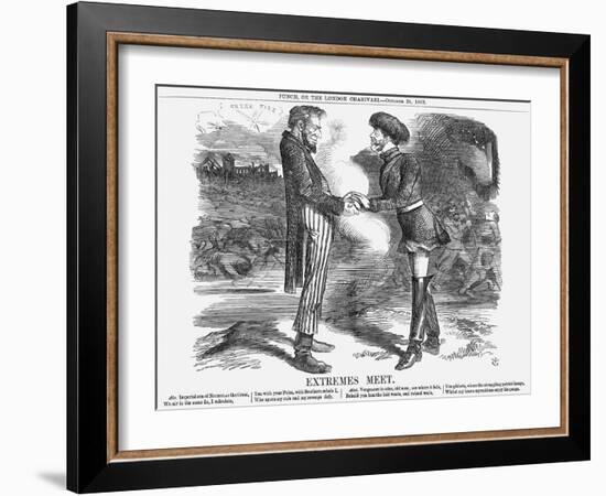 Extremes Meet, 1863-John Tenniel-Framed Giclee Print