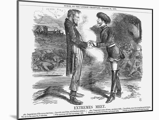 Extremes Meet, 1863-John Tenniel-Mounted Giclee Print