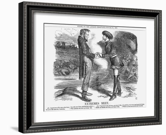 Extremes Meet, 1863-John Tenniel-Framed Giclee Print