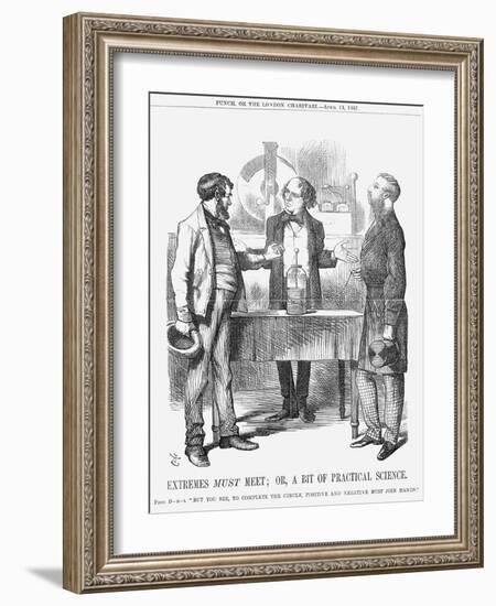 Extremes Must Meet; Or, a Bit of Practical Science, 1867-John Tenniel-Framed Giclee Print