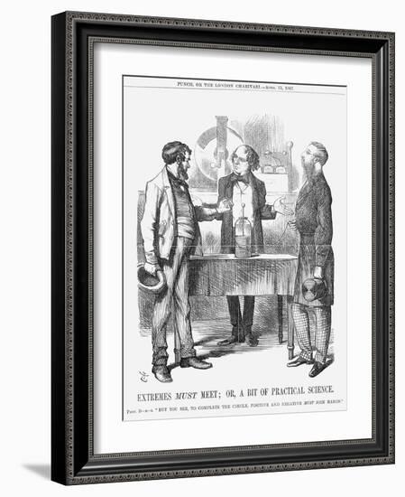 Extremes Must Meet; Or, a Bit of Practical Science, 1867-John Tenniel-Framed Giclee Print