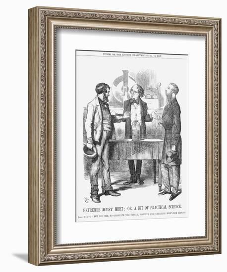 Extremes Must Meet; Or, a Bit of Practical Science, 1867-John Tenniel-Framed Giclee Print