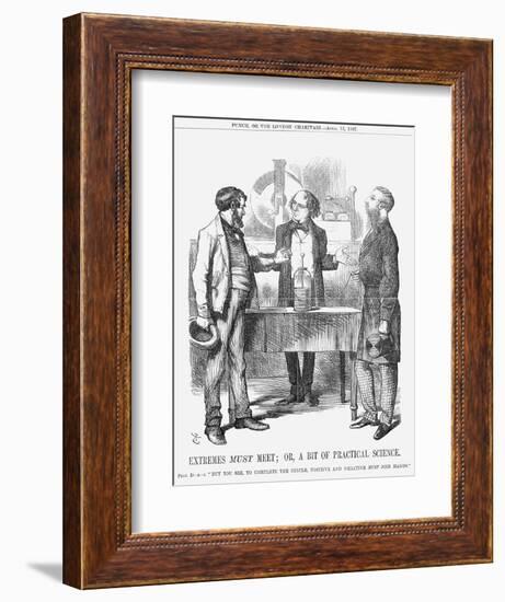 Extremes Must Meet; Or, a Bit of Practical Science, 1867-John Tenniel-Framed Giclee Print