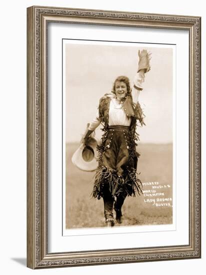 Exultant Cowgirl-null-Framed Art Print