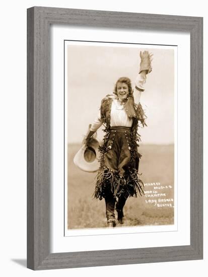 Exultant Cowgirl-null-Framed Art Print