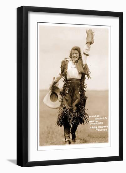 Exultant Cowgirl-null-Framed Art Print