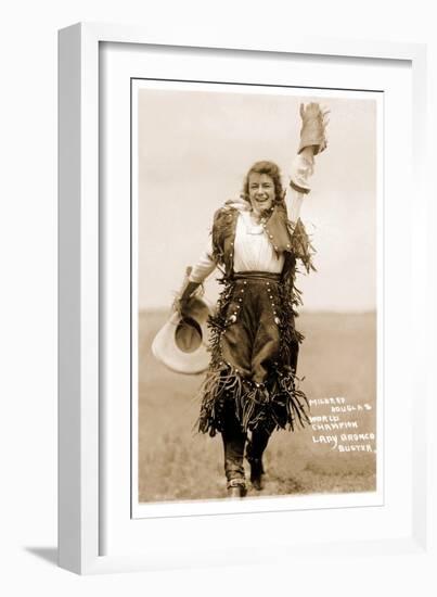 Exultant Cowgirl-null-Framed Art Print