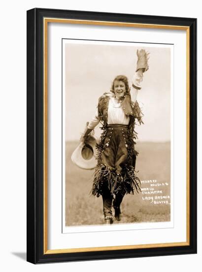 Exultant Cowgirl-null-Framed Art Print