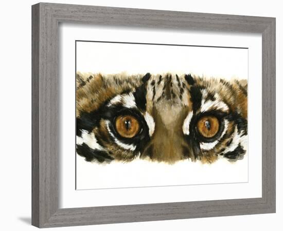 Eye Catching Ocelot-Barbara Keith-Framed Giclee Print