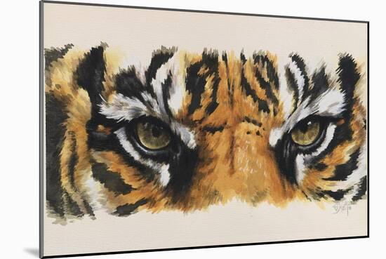 Eye-Catching Tiger-Barbara Keith-Mounted Giclee Print