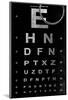 Eye Chart & Magnifying Glass-null-Mounted Art Print