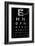 Eye Chart & Magnifying Glass-null-Framed Art Print