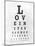 Eye Chart Typography I-null-Mounted Art Print