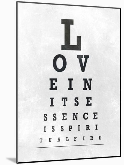 Eye Chart Typography I-null-Mounted Art Print