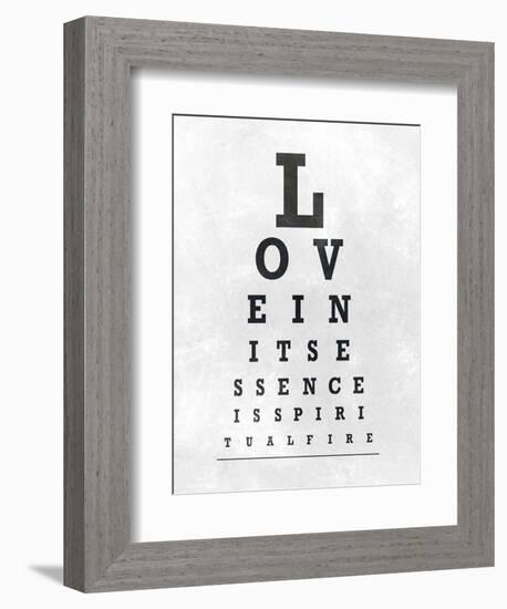 Eye Chart Typography I-null-Framed Art Print