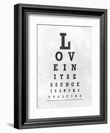 Eye Chart Typography I-null-Framed Art Print