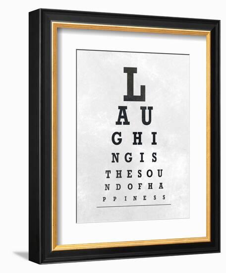 Eye Chart Typography II-null-Framed Art Print