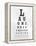 Eye Chart Typography II-null-Framed Stretched Canvas