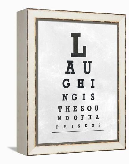 Eye Chart Typography II-null-Framed Stretched Canvas