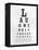 Eye Chart Typography II-null-Framed Stretched Canvas